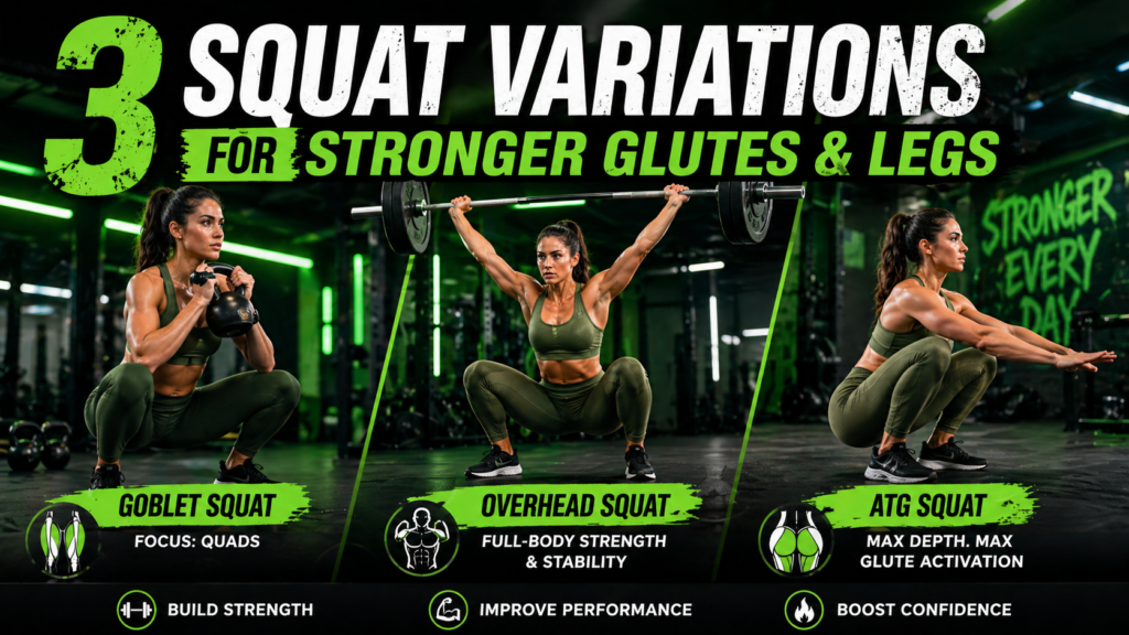 3 Variations of the Squat to Intensify Your Glute and Leg Work