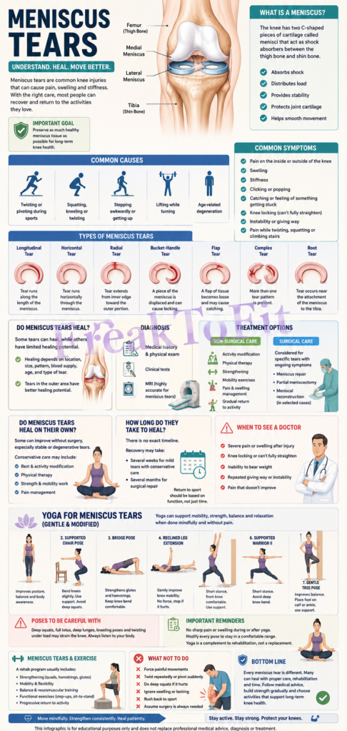 meniscus tear infographic